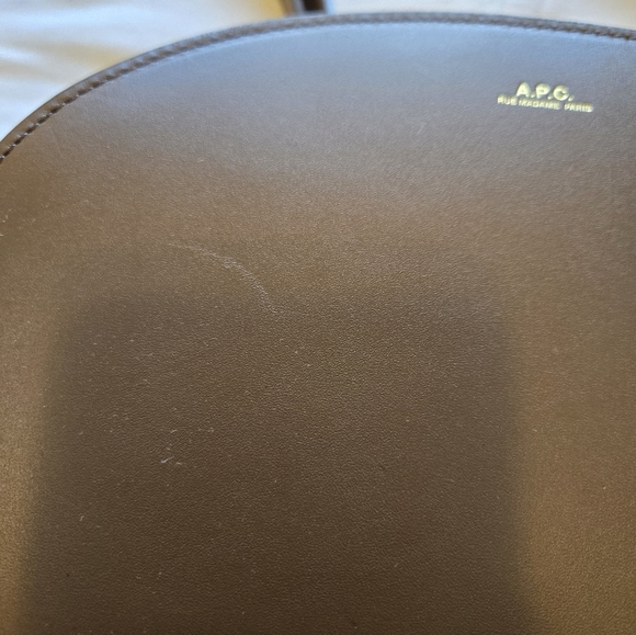 A.P.C. Rue Madame Paris Demi Lune Bag. Taupe Brown - Picture 3 of 14